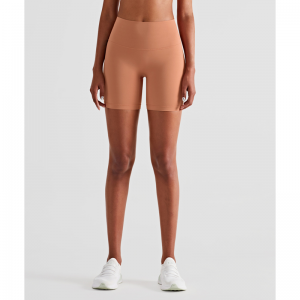 Không có t-line Peach Hip Color Solid Yoga Short