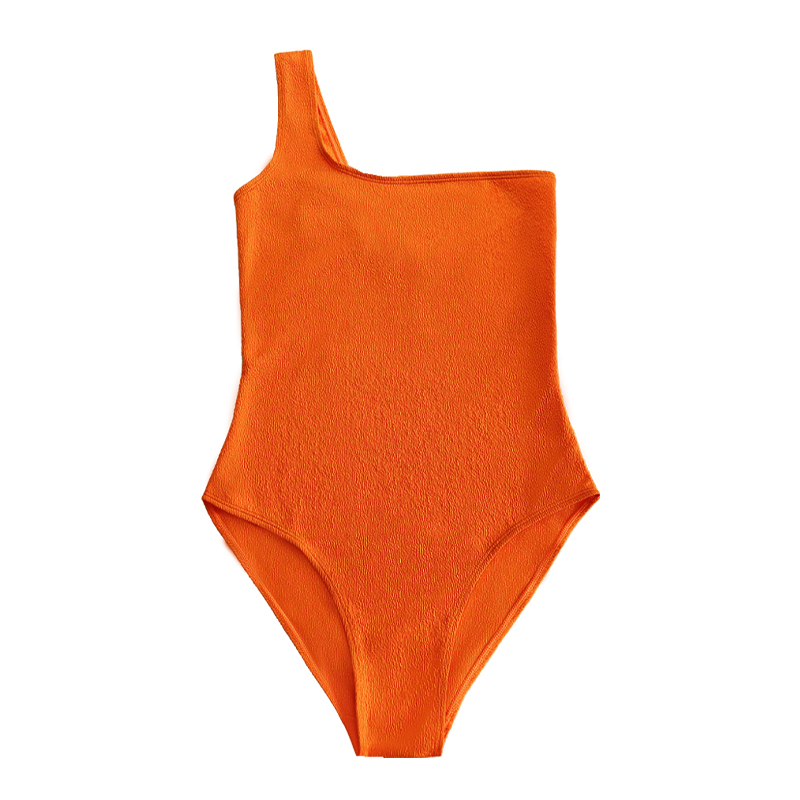 Vải màu cam xù áo bơi một đôi đồ bơi gợi cảm